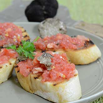 Fresh Black Truffle Crostini Recipe